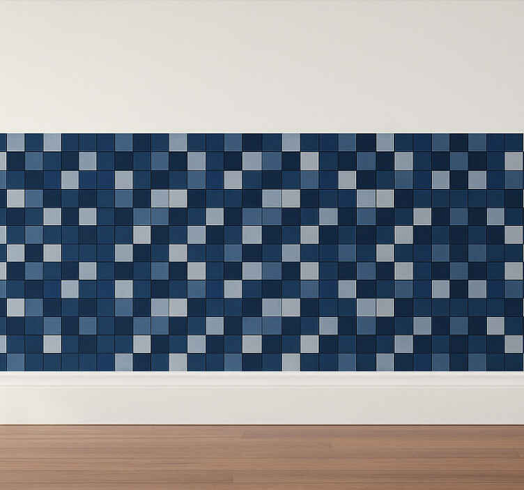 Sticker for tile blue scale square sequence - TenStickers