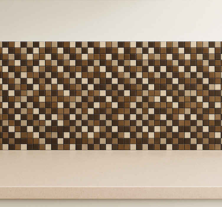 Sticker for tile brown scale square sequence - TenStickers