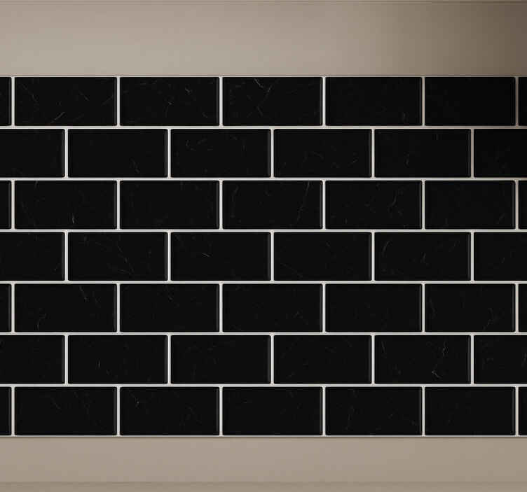 Sticker for tile subtle black marble effect - TenStickers