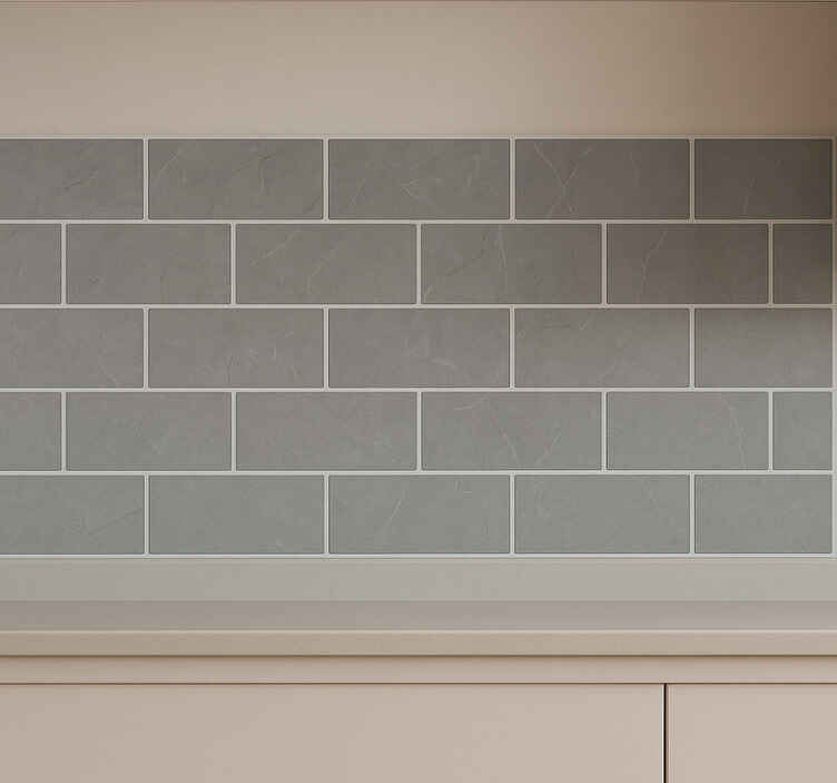 Sticker for tile subtle grey marble effect - TenStickers