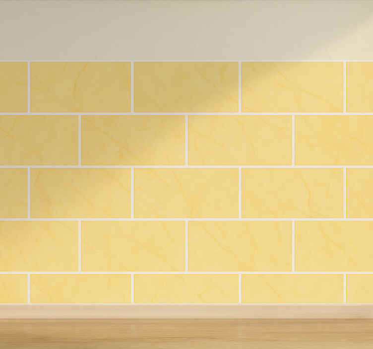 Sticker for tile subtle yellow marble effect - TenStickers