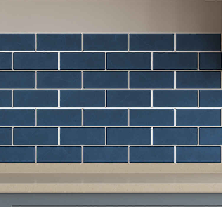Sticker for tile subtle blue marble design - TenStickers