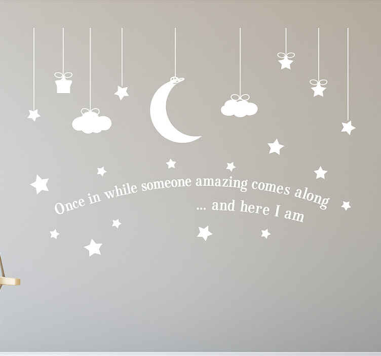 Nursery room wall decal miracle baby bedtime quote - TenStickers