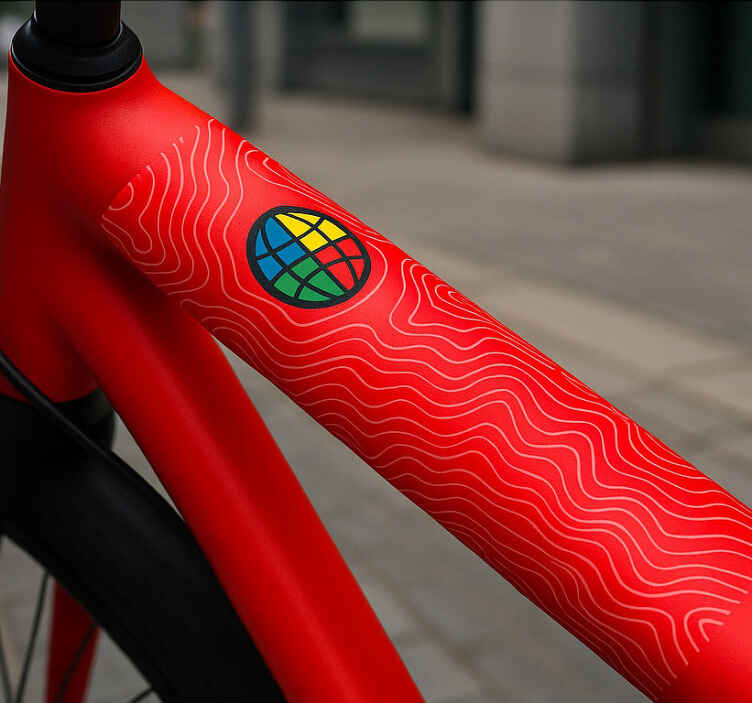Bike sticker world tour topography - TenStickers