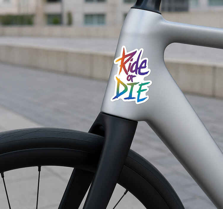 Vinilo bicicleta monta o muere - TenVinilo