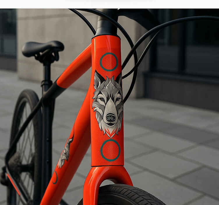Vinilo bicicleta pack de lobos alfa - TenVinilo