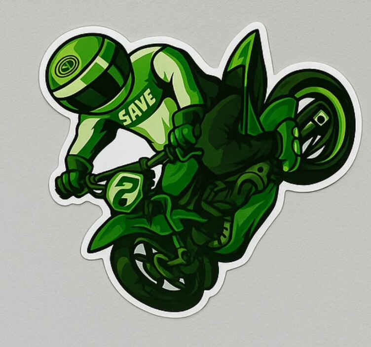 動物 シール グリーンライダー スプレー - TENSTICKERS