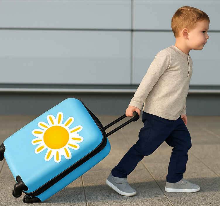 Rejse klistermærke strålende gylden sol - TenStickers