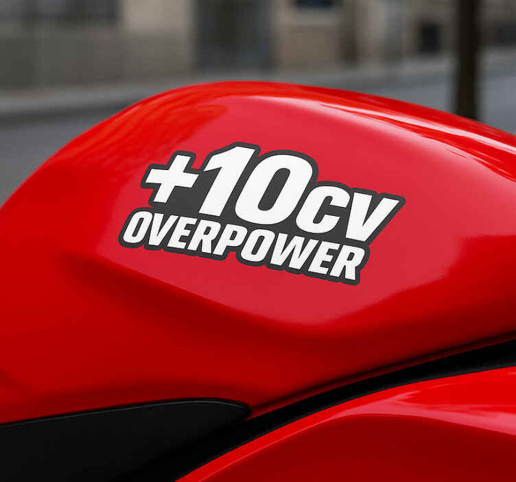 Motorcycle decal plus 10 hp sticker - TenStickers