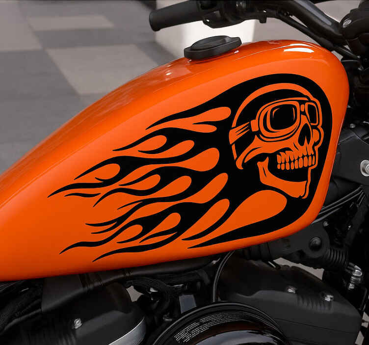 Motorcycle decal speed demon tank - TenStickers