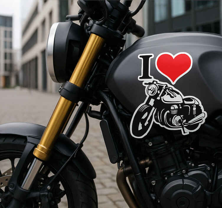 Motorcycle decal i love motorcycles - TenStickers