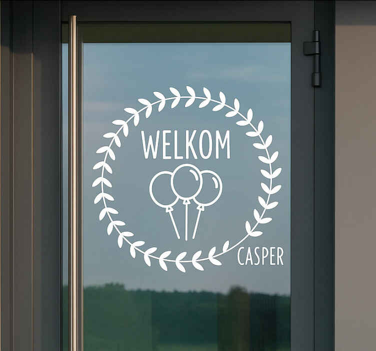 Adesivo para janela decoração de entrada festiva - TenStickers
