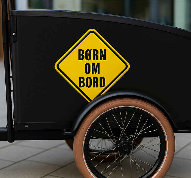 Klistermærke til ladcykel født på bordet - TenStickers