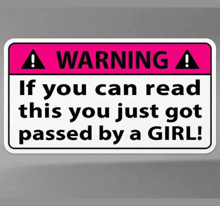 Car sticker passed by a girl - TenStickers