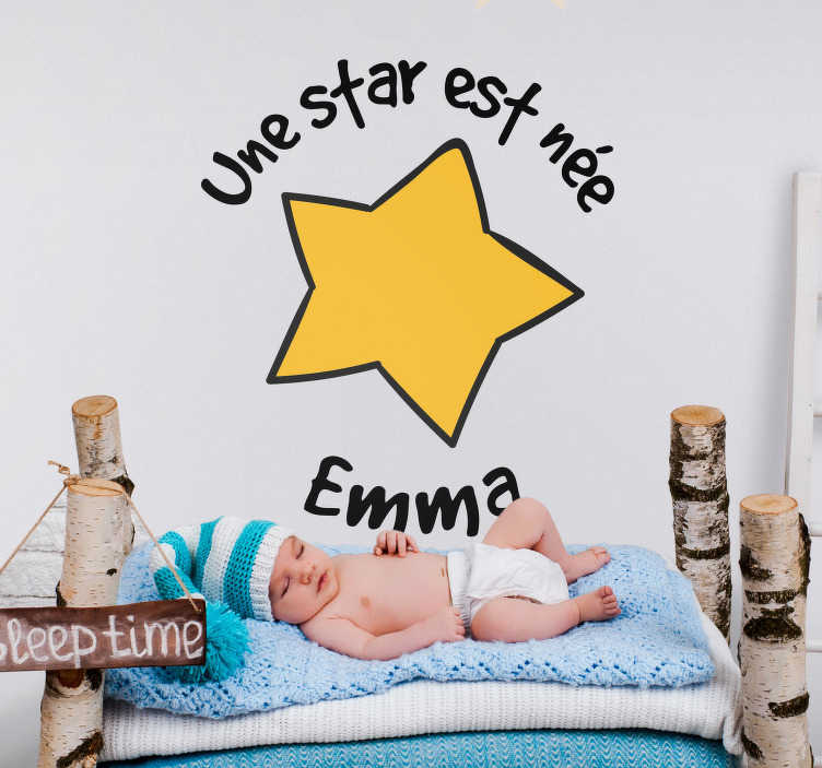 Sticker Chambre Enfant Une star est née