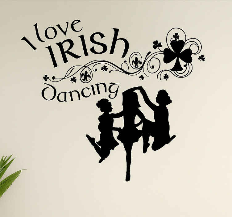 Kids room wall stickers Irish dancers - TenStickers
