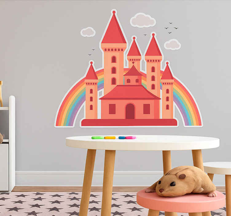 Wandtattoo kinderzimmer schloss - TenStickers