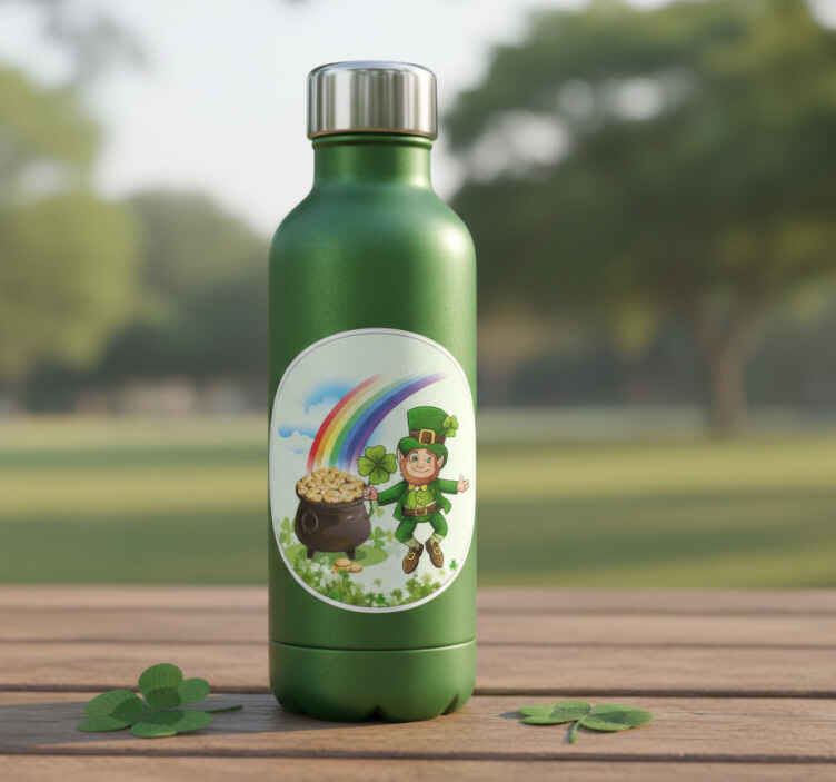 St patricks day sticker gelukkige gouden pot leprechaun - TenStickers