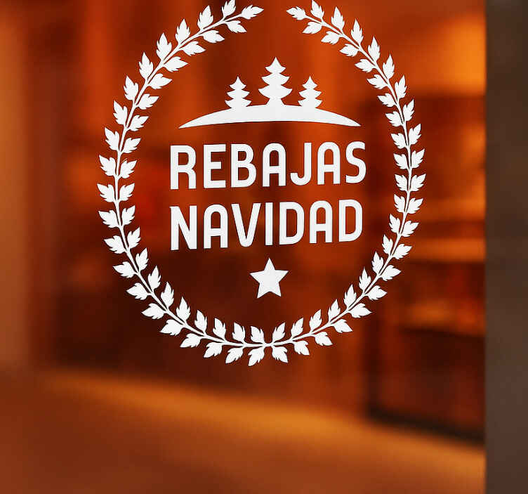 Vinilo oferta venta navideña fondo rojo - TenVinilo