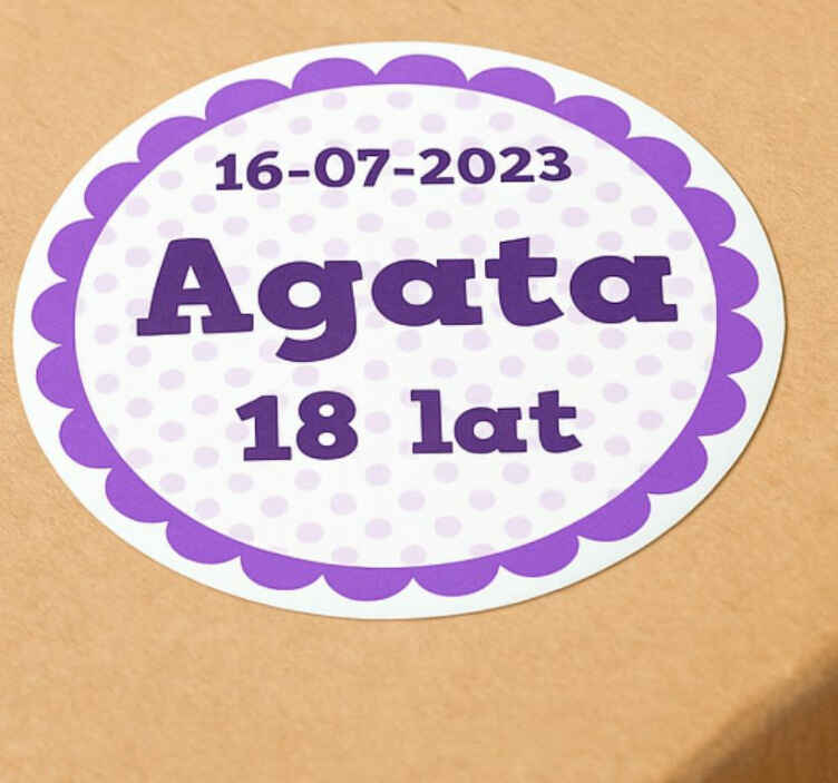 Naklejka urodzinowa z twoją spersonalizowaną datą - TenStickers