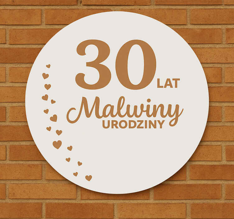 Naklejka urodzinowa złote 30. urodziny - TenStickers