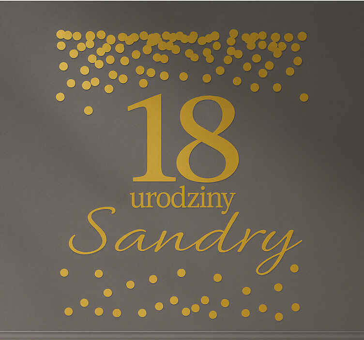 Naklejka urodzinowa na 18. urodziny - TenStickers