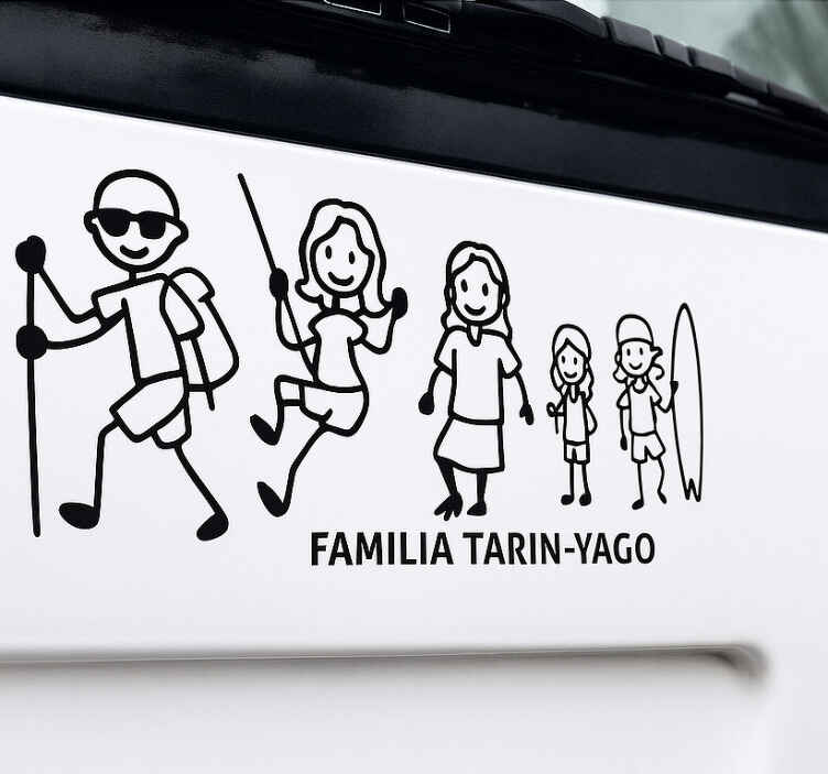 Autosticker buitenfamilie evolutie - TenStickers