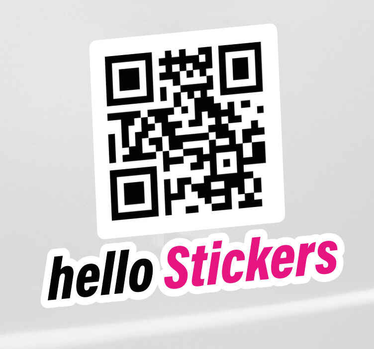Sticker voiture personnalisé code qr et nom - TenStickers