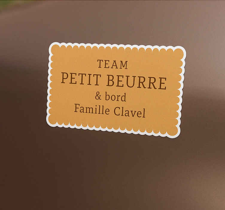 Sticker voiture personnalisé Étiquette familiale minimaliste - TenStickers