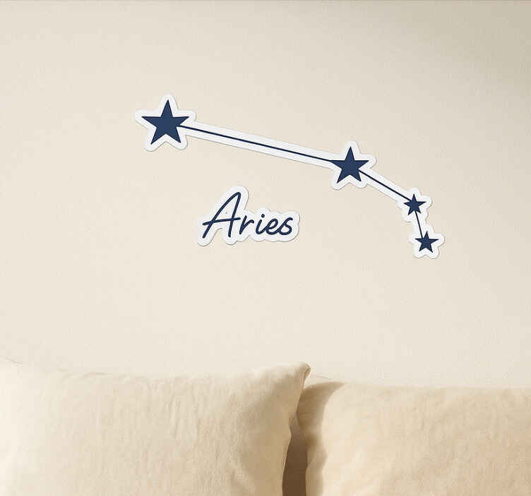 Adesivo da muro costellazione ariete blu scuro - TenStickers