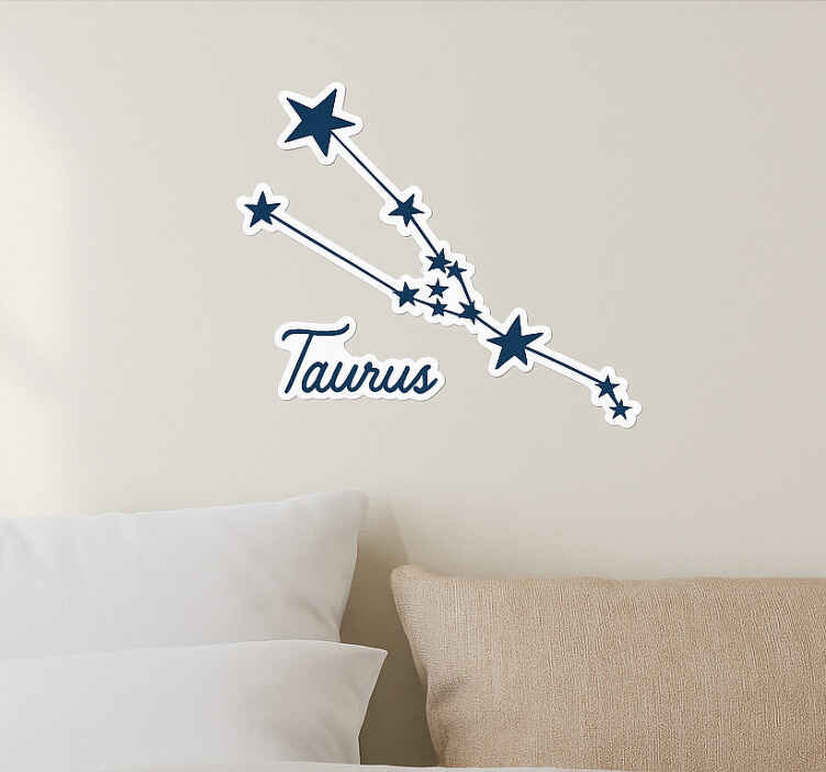 Adesivo da muro costellazione del toro blu scuro - TenStickers