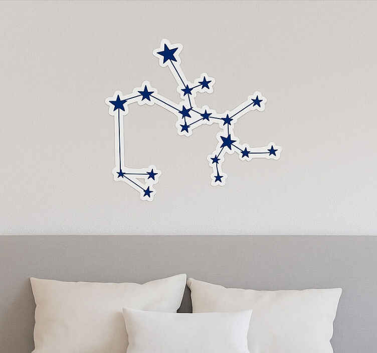 Adesivo da muro costellazione sagittario blu scuro - TenStickers