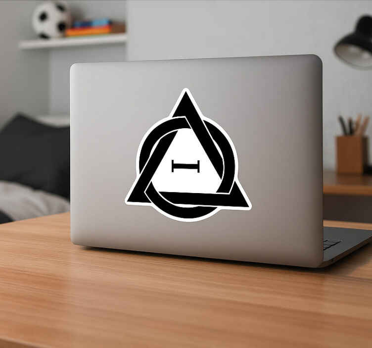 Hayvan çıkartması minimalist siyah therian sembolü - TenStickers