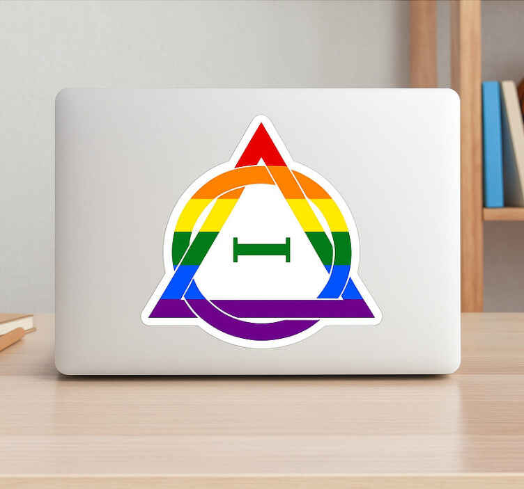Nalepka živali simbol ponosa therian v mavričnih barvah - TenStickers