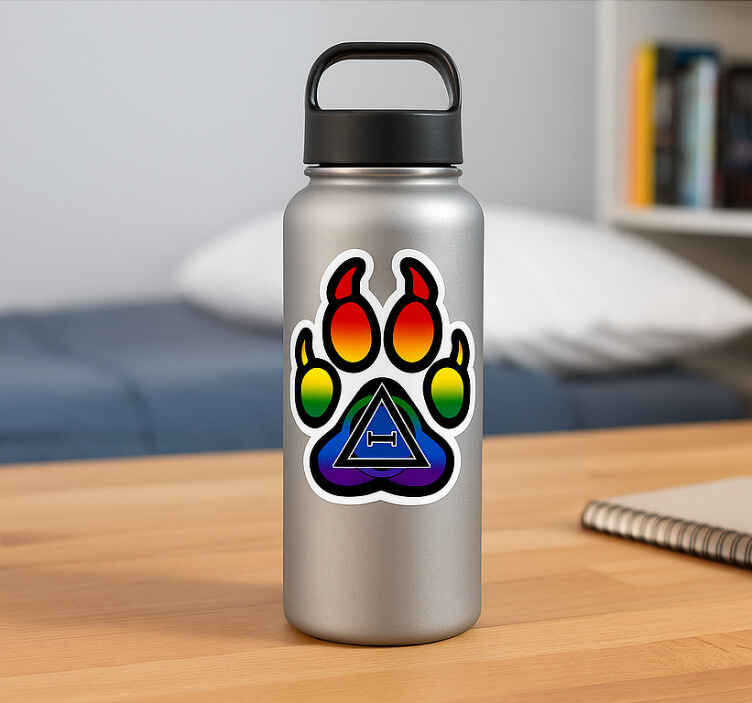 Hayvan çıkartması rainbow pride therian pençesi - TenStickers