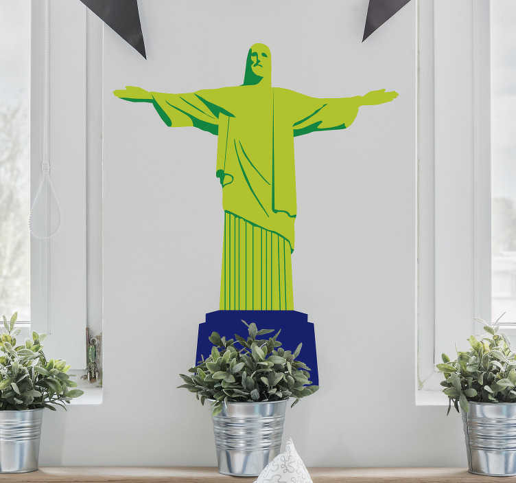 Adesivo com varios desenhos cristo redentor - TenStickers