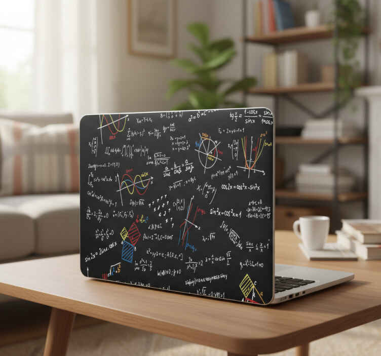 Laptop sticker wiskundebord sticker - TenStickers