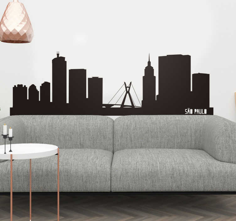 Autocolantes silhueta são paulo skyline - TenStickers