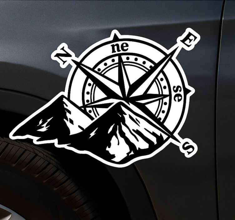 Iránytű design erdei állatok falmatrica - TenStickers