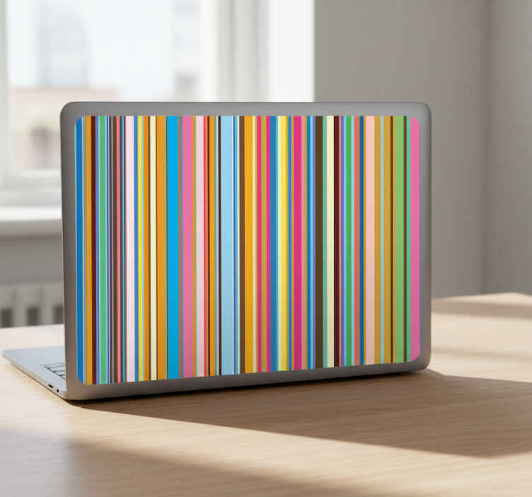 Autocolant pentru laptop dungi verticale vibrante - TenStickers