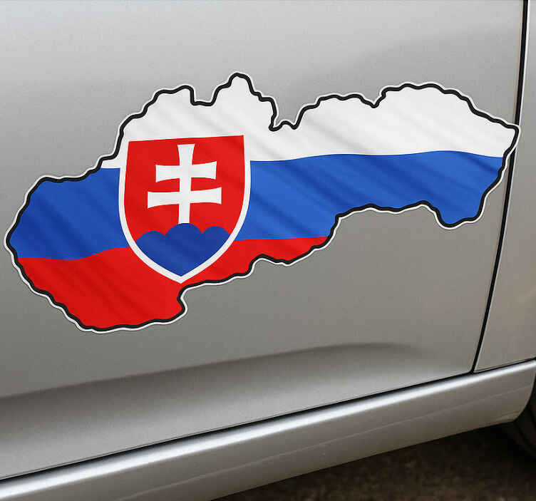 Nálepka na auto slovenská mapa - Tenstickers