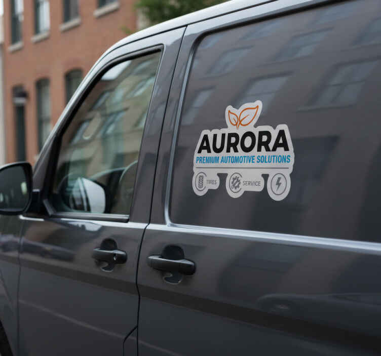Pegatina coche logotipos empresariales personalizados - TenVinilo