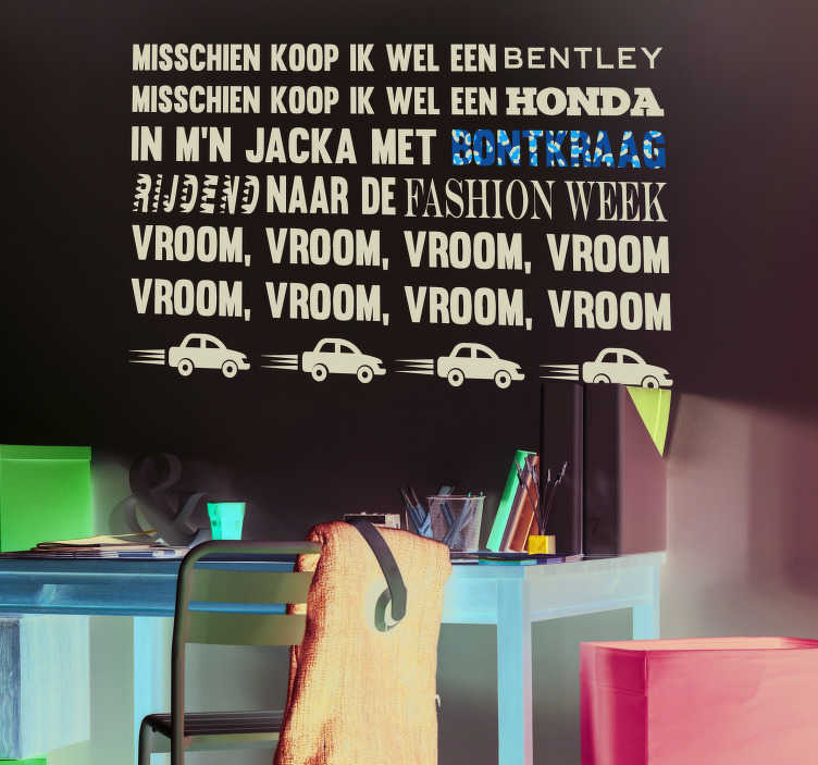 Muurstickers tienerkamer Zangeres Famke Louise - TenStickers