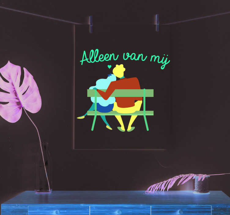Valentijn stickers Alleen van mij - TenStickers