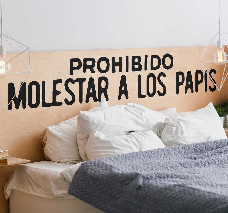 Vinilo frase prohibido molestar - TenVinilo