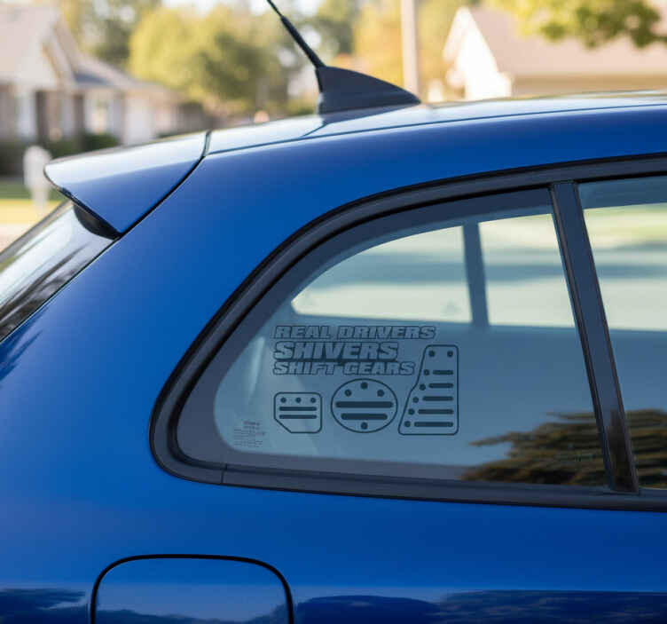 Pegatina coche declaración de amante de los coches - TenVinilo