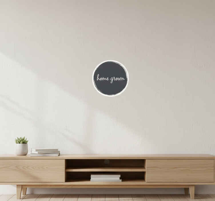 Wall sticker personalized charcoal circle - TenStickers