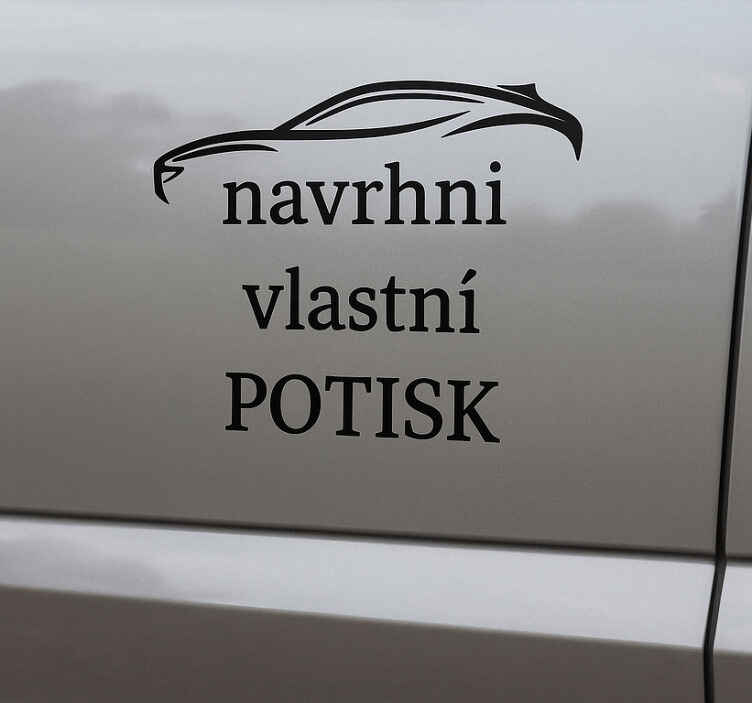 Samolepka na auto s vlastním nápisem - TenStickers