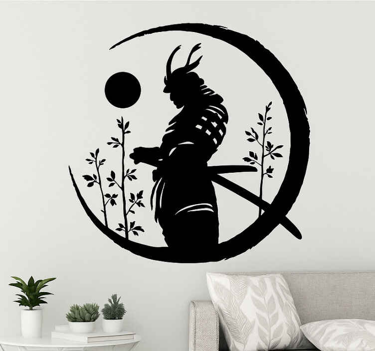 Wall sticker samurai warrior art - TenStickers