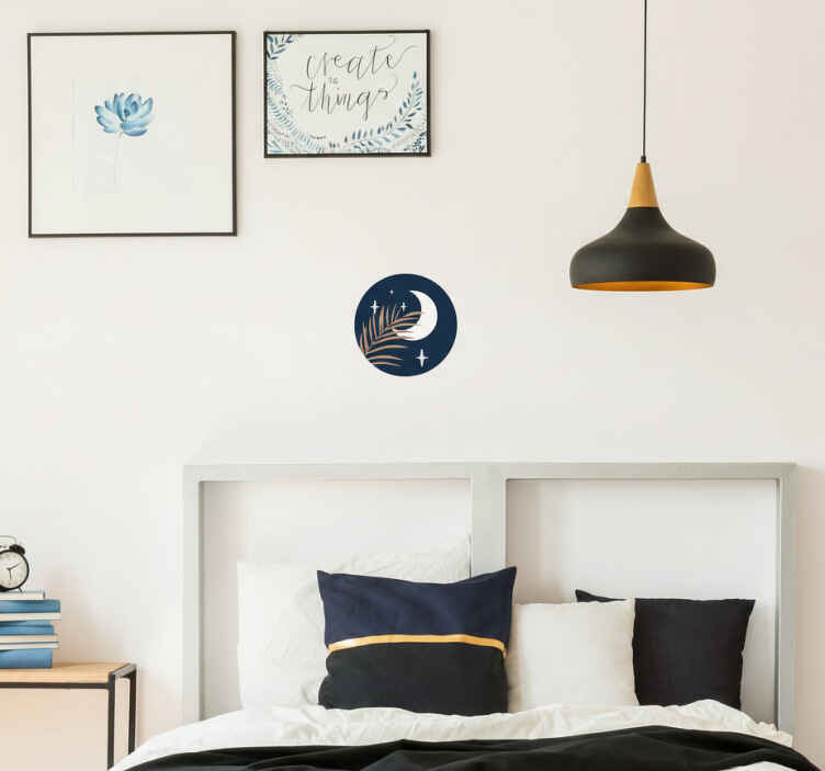 Wall sticker midnight moon circle - TenStickers